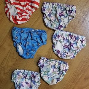 Swim diapers reusable,size small,and med